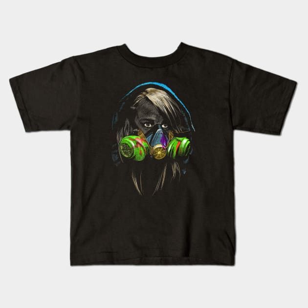 Graffiti girl Kids T-Shirt by sibosssr